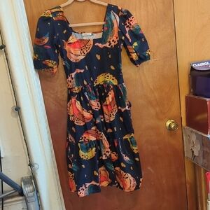 Colorful Patterned Women's Dress